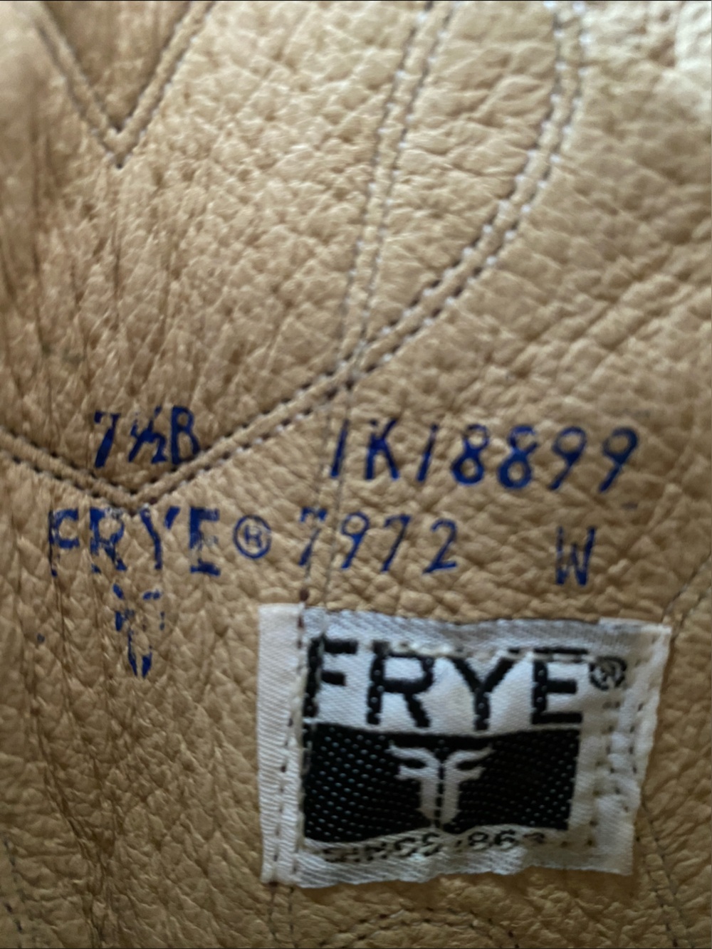 Frye Woman’s Tan Leather Western Boots with Decorative Stitching - Picture 2 of 8